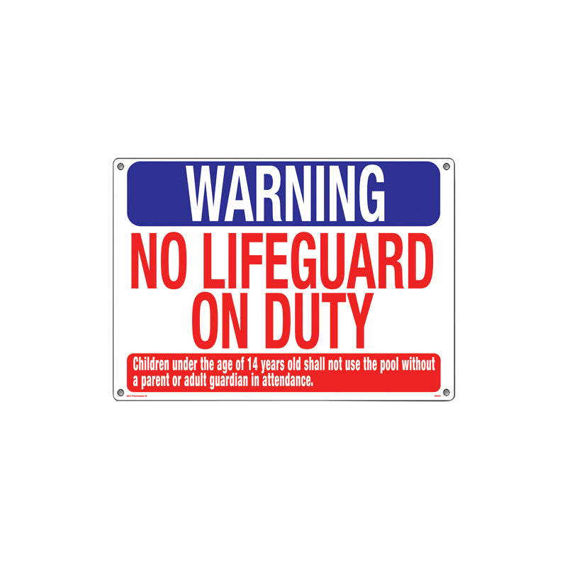 Sign - Warning No Lifeguard On Duty