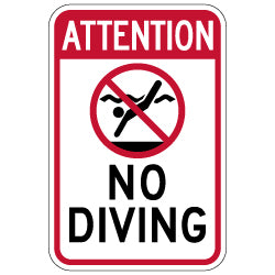 No Diving Sign