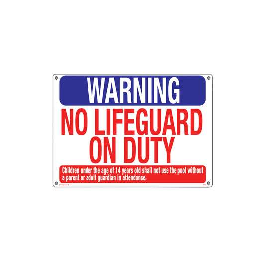 Sign - Warning No Lifeguard On Duty