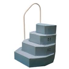 King Blue Granite Step w/ 1 hand rail